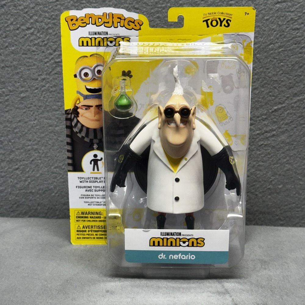 BendyFigs The Noble Collection - Minions Dr. Nefario 6.5-inch Figure